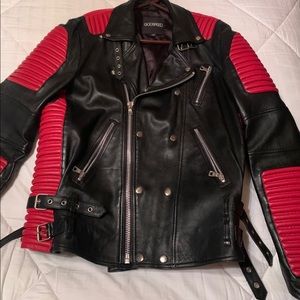 GODSPEED NY - Leather Moto Jacket (red/black)